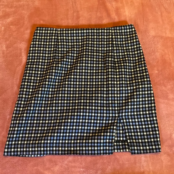 blue Plaid wild fable mimi skirt - Picture 1 of 3
